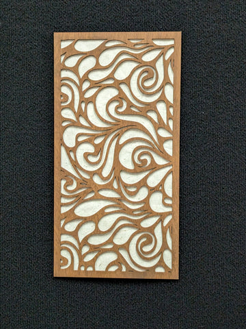 Wood Wall Art  - Lava Lamp design with rice paper