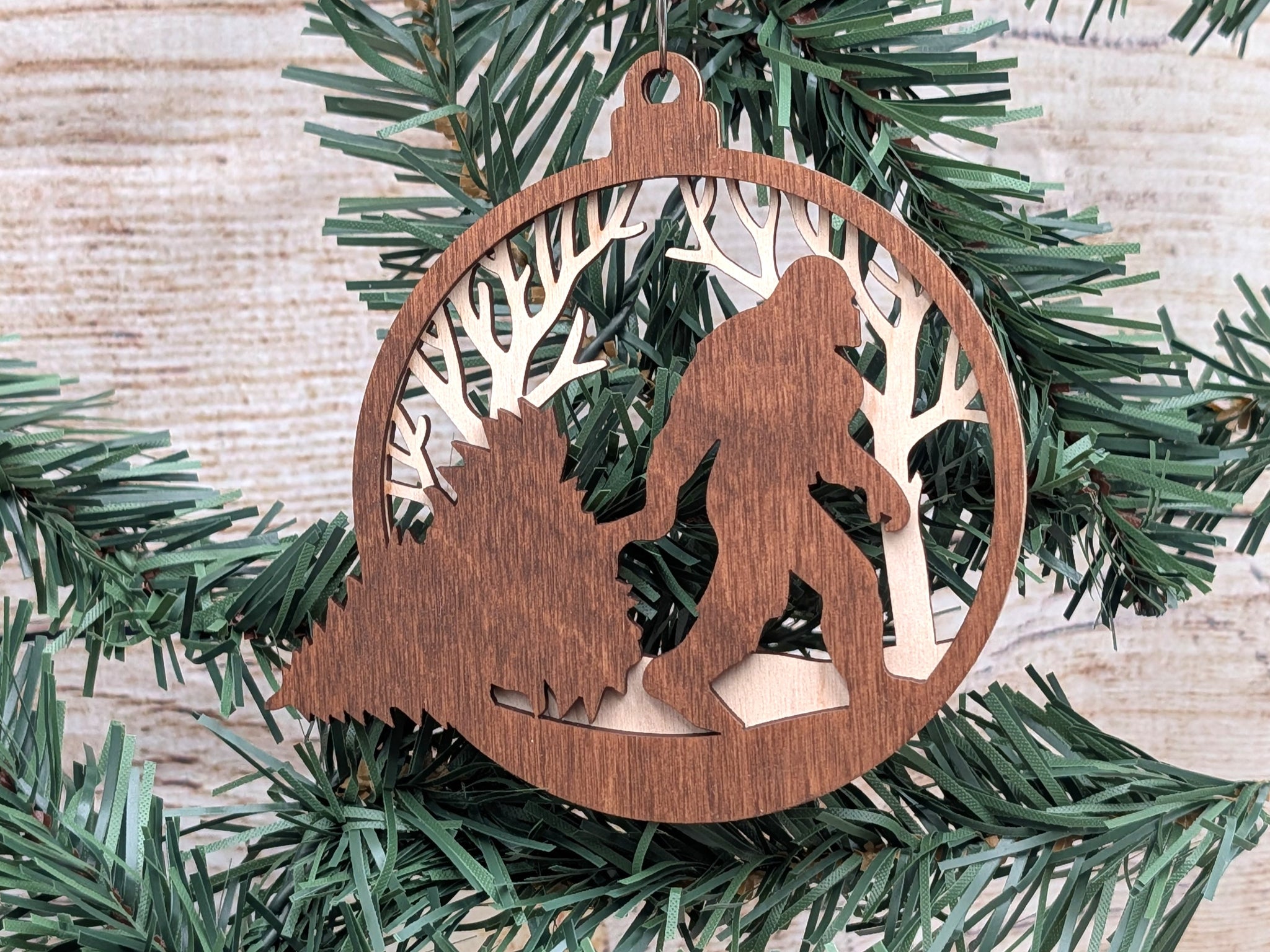 Ornament - multi layered bigfoot tree