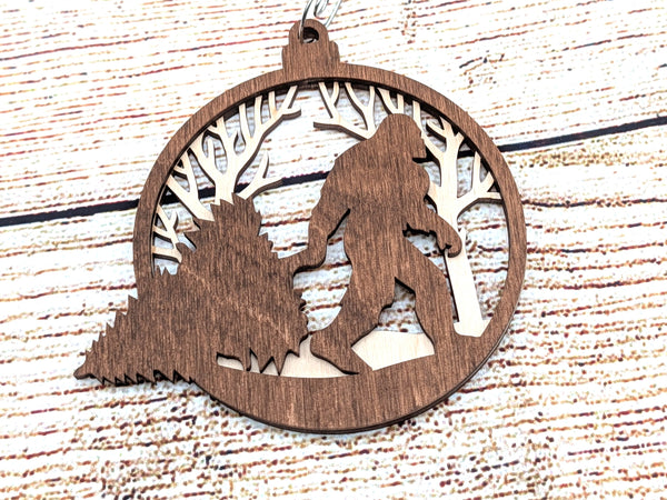 Ornament - multi layered bigfoot tree
