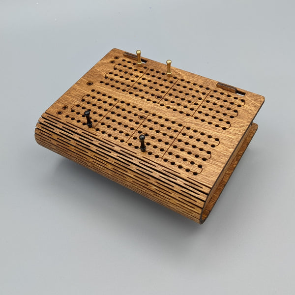 Travel Cribbage Board with Living Hinge - Round Camping