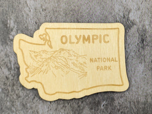 Magnet - Wood "Olympic National Park" design