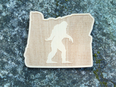 Magnet - Wood "Oregon Bigfoot" design
