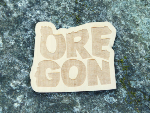 Magnet - Wood Oregon Jumbo letters design