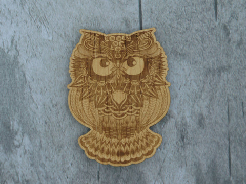 Wood Sticker - Wood Owl design