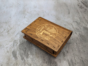 Travel Cribbage Board with Living Hinge - Round Camping
