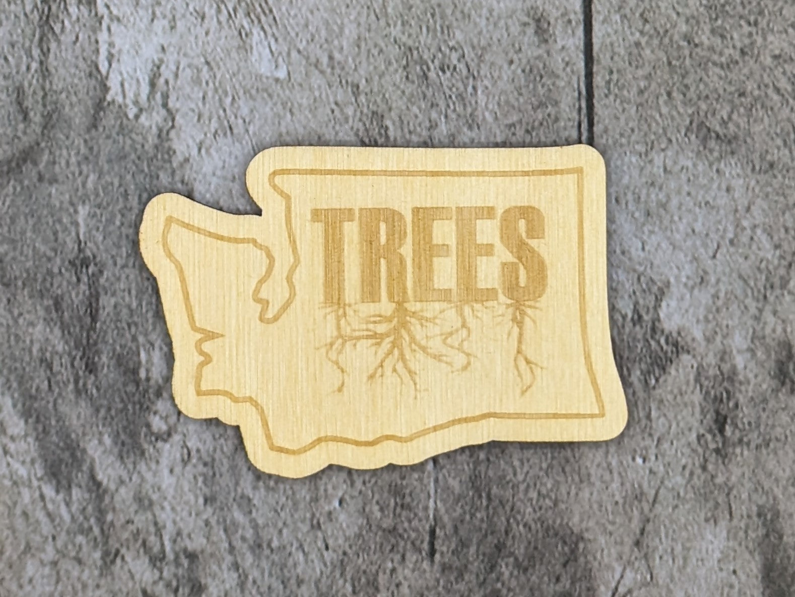 Magnet - Wood "Trees and Roots" design