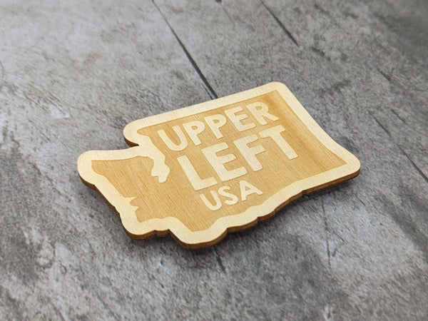 Magnet - Wood "Upper Left USA" design