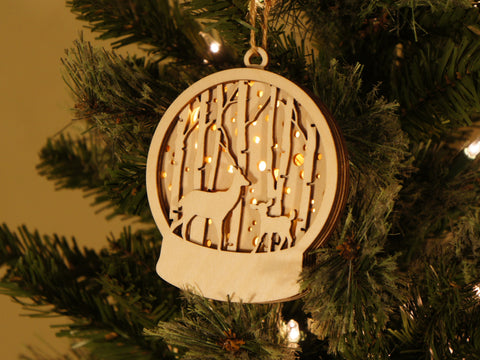 Ornament - 3D Backlit deer design