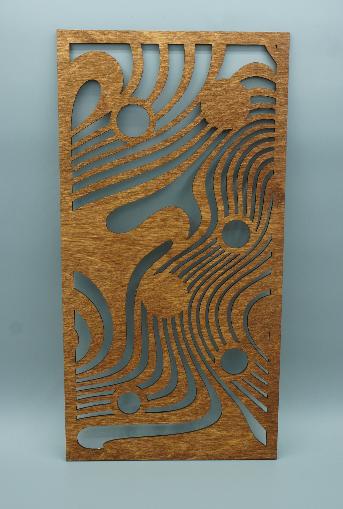 Wood Panel Wall Art - Swirls design light